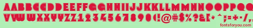 AGrotogr Font – Red Fonts on Green Background