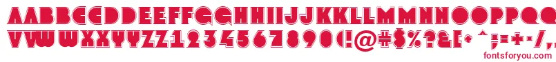 フォントAGrotogr – 白い背景に赤い文字