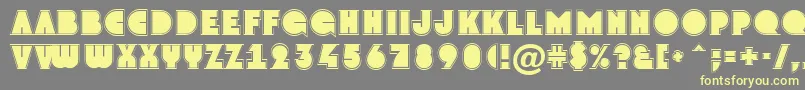 AGrotogr Font – Yellow Fonts on Gray Background