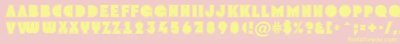 AGrotogr Font – Yellow Fonts on Pink Background