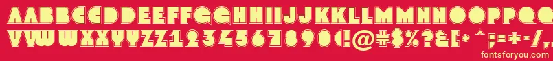 AGrotogr Font – Yellow Fonts on Red Background