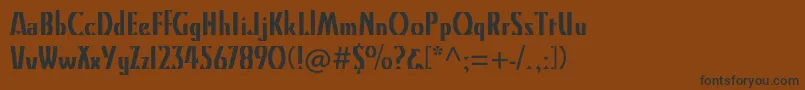 Шрифт Kinomtstd – чёрные шрифты на коричневом фоне