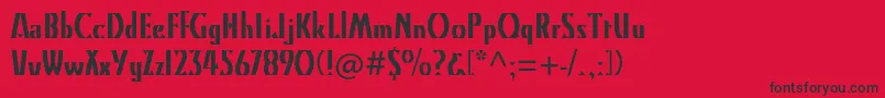 Kinomtstd Font – Black Fonts on Red Background