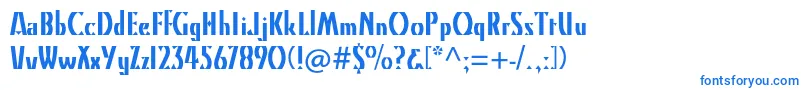 フォントKinomtstd – 白い背景に青い文字