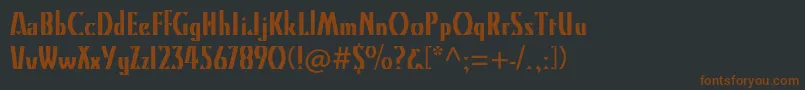 Шрифт Kinomtstd – коричневые шрифты на чёрном фоне