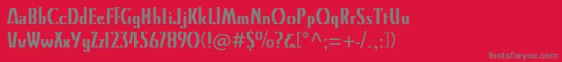 Kinomtstd Font – Gray Fonts on Red Background