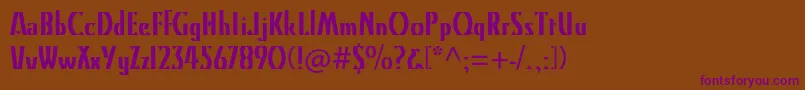 Шрифт Kinomtstd – фиолетовые шрифты на коричневом фоне