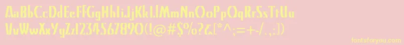 Kinomtstd Font – Yellow Fonts on Pink Background