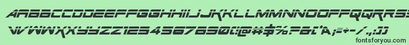 SpaceRangerLaserItalic Font – Black Fonts on Green Background