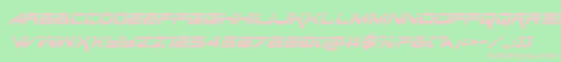 SpaceRangerLaserItalic Font – Pink Fonts on Green Background