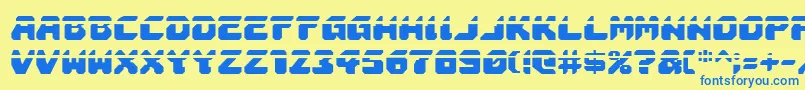 Astropolisla Font – Blue Fonts on Yellow Background