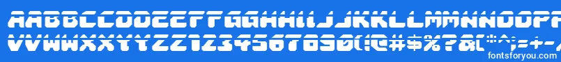 フォントAstropolisla – 青い背景に白い文字