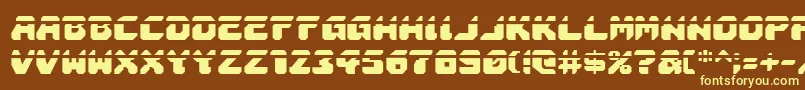 Astropolisla Font – Yellow Fonts on Brown Background