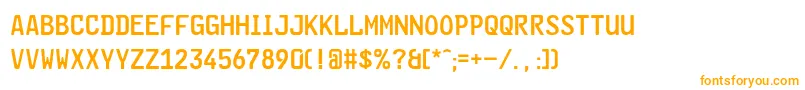 GlNummernschildMtl Font – Orange Fonts on White Background