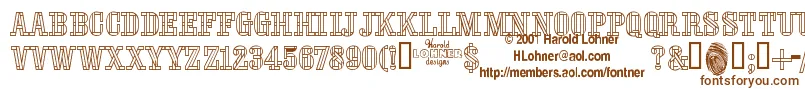 StencilFourreversed Font – Brown Fonts on White Background