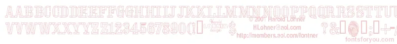 StencilFourreversed Font – Pink Fonts on White Background