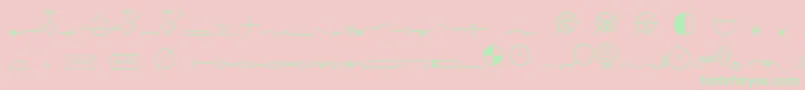 EsriMilsym05 Font – Green Fonts on Pink Background