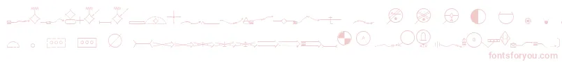EsriMilsym05 Font – Pink Fonts on White Background
