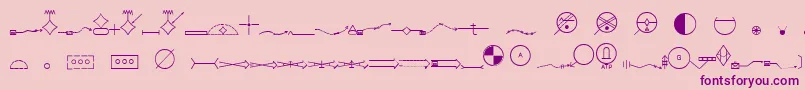 EsriMilsym05 Font – Purple Fonts on Pink Background