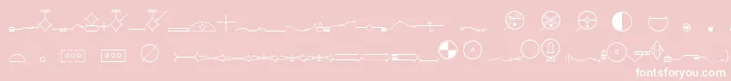 EsriMilsym05 Font – White Fonts on Pink Background