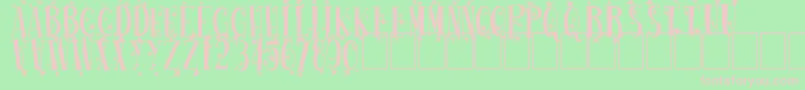 フォントHappyNewOne – 緑の背景にピンクのフォント