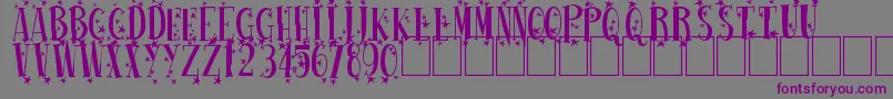 HappyNewOne Font – Purple Fonts on Gray Background
