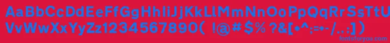 Roadgeek2005TransportHeavy Font – Blue Fonts on Red Background