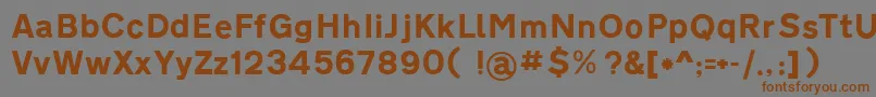 Roadgeek2005TransportHeavy Font – Brown Fonts on Gray Background