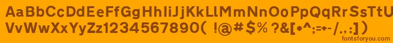 Roadgeek2005TransportHeavy Font – Brown Fonts on Orange Background