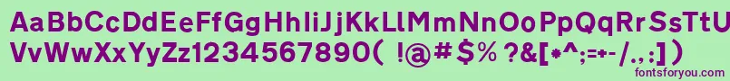 Roadgeek2005TransportHeavy Font – Purple Fonts on Green Background