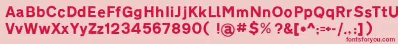 Roadgeek2005TransportHeavy Font – Red Fonts on Pink Background