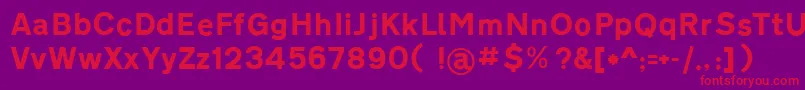 Roadgeek2005TransportHeavy Font – Red Fonts on Purple Background