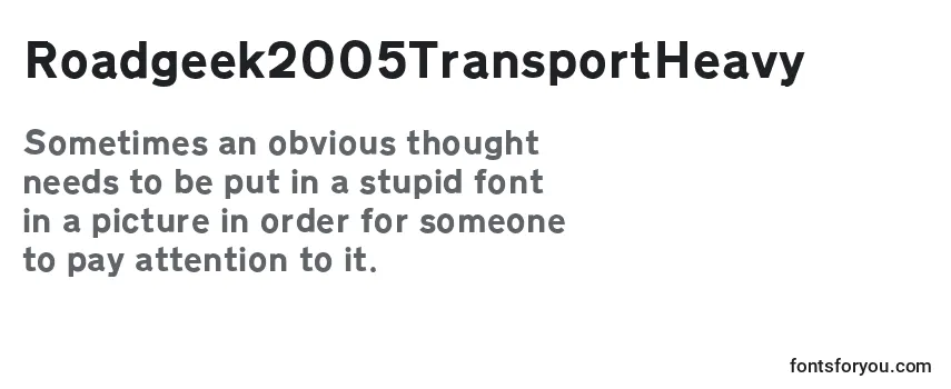 Шрифт Roadgeek2005TransportHeavy