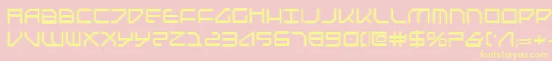 Federapolisc Font – Yellow Fonts on Pink Background