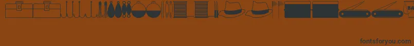 Fishin Font – Black Fonts on Brown Background