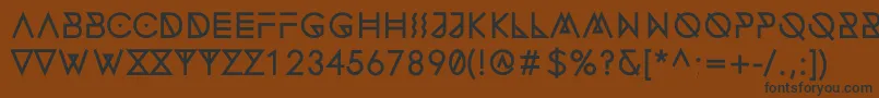 フォントFonecianAlternateBold – 黒い文字が茶色の背景にあります