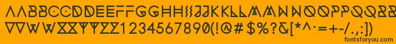 Шрифт FonecianAlternateBold – чёрные шрифты на оранжевом фоне