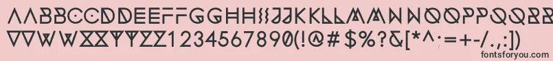 フォントFonecianAlternateBold – ピンクの背景に黒い文字