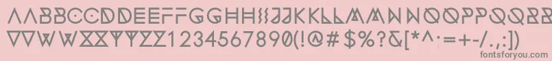 フォントFonecianAlternateBold – ピンクの背景に灰色の文字