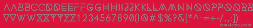 フォントFonecianAlternateBold – 赤い背景に灰色の文字