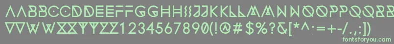 フォントFonecianAlternateBold – 灰色の背景に緑のフォント