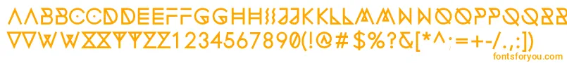 フォントFonecianAlternateBold – オレンジのフォント