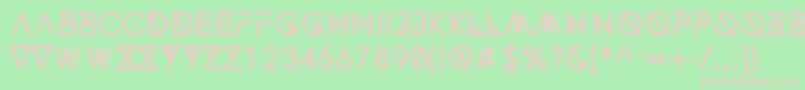 Fonte FonecianAlternateBold – fontes rosa em um fundo verde