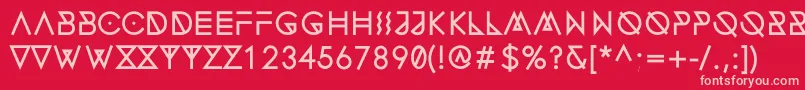 フォントFonecianAlternateBold – 赤い背景にピンクのフォント