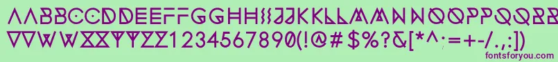 Шрифт FonecianAlternateBold – фиолетовые шрифты на зелёном фоне