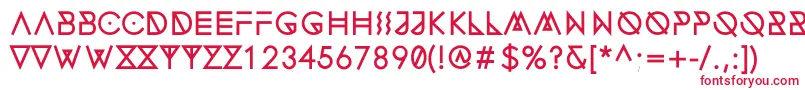 FonecianAlternateBold Font – Red Fonts on White Background