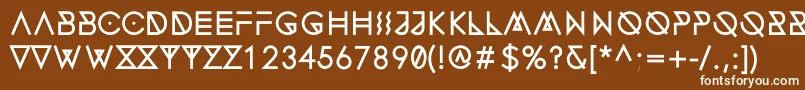 Шрифт FonecianAlternateBold – белые шрифты на коричневом фоне