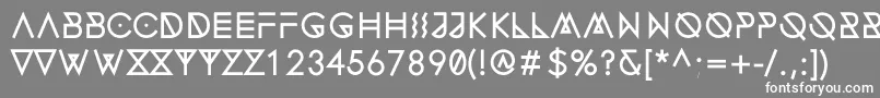 フォントFonecianAlternateBold – 灰色の背景に白い文字