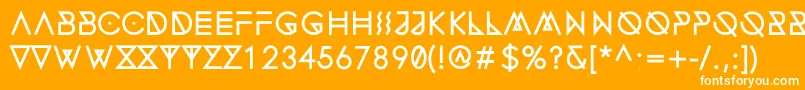 フォントFonecianAlternateBold – オレンジの背景に白い文字