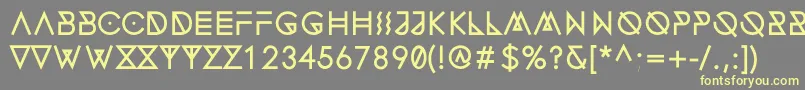 FonecianAlternateBold Font – Yellow Fonts on Gray Background